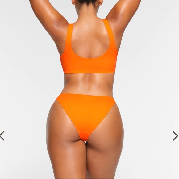 SKIMS Orange Bikini Bottom Mid Coverage Swim - Picture 3 of 5